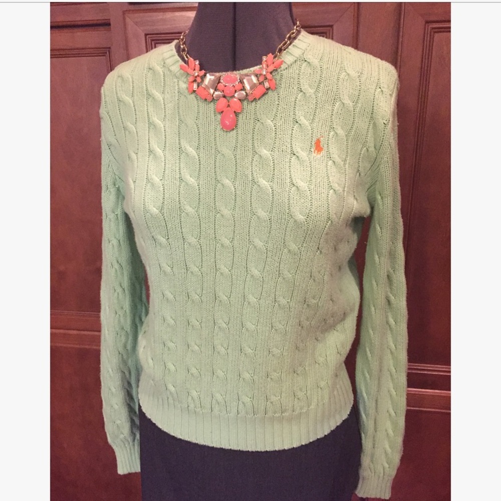 Ralph Lauren celery green sweater - Picture 1 of 4